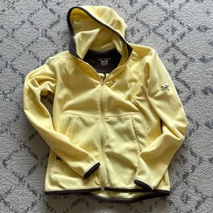 Yellow Arc’teryx fleece jacket